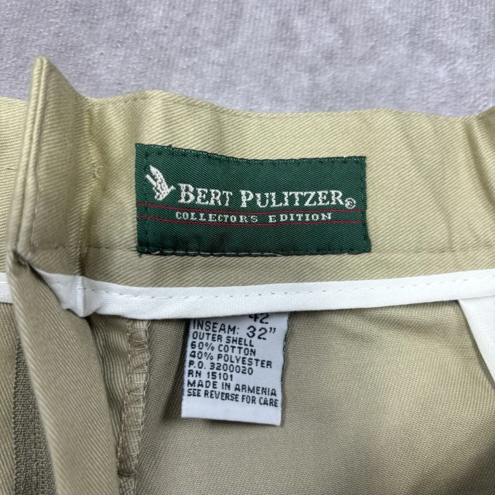 Vintage NEW Bert Pulitzer Collector's Edition 42x32 Khaki Pants Freedom Fit